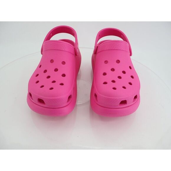 Crocs Crush Clog Size 8 Pink Rubber Slip On Platform Chunky Shoes - Picture 3 of 11